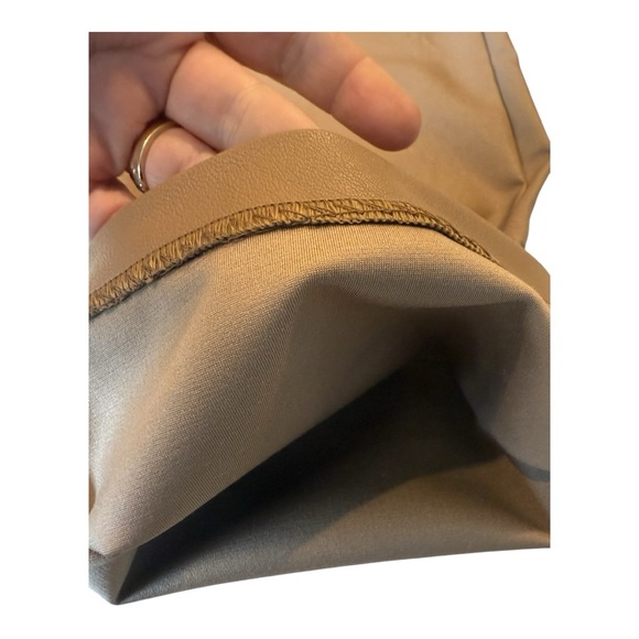 Spanx Leather Like Vegan Faux Leather Jeans Pull On Toffee NWOT Size XL - Picture 14 of 16